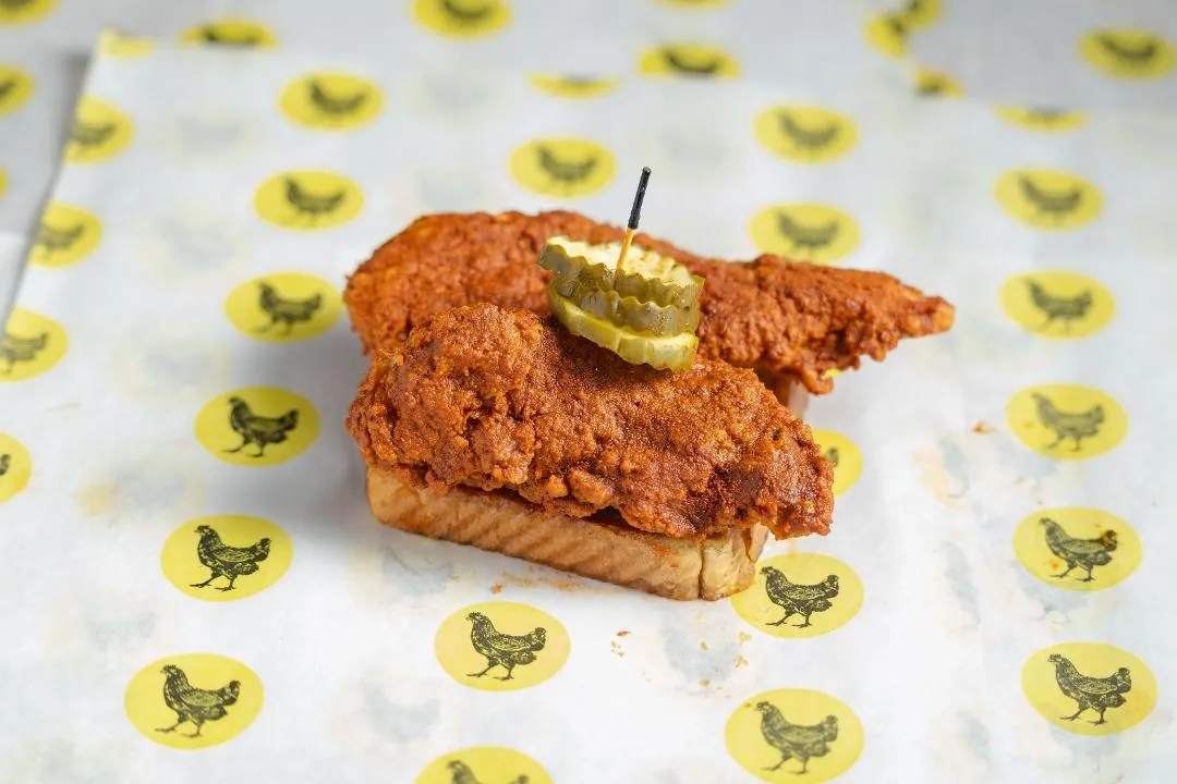 Hand-breaded tendos